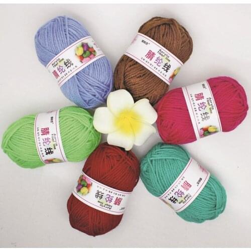 25g/ball Cheap Colorful Soft Acrylic Wool Yarn Cotton Yarn Towel Yarn Thread for Hand Knitting Crochet Sweater Hat Shoes FC145