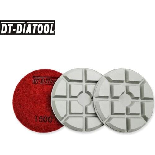 3pcs Dia 100mm/4" Diamond Concrete Polishing Pads Resin Bond Sanding Discs Repairing For concrete Floor Grit#1500
