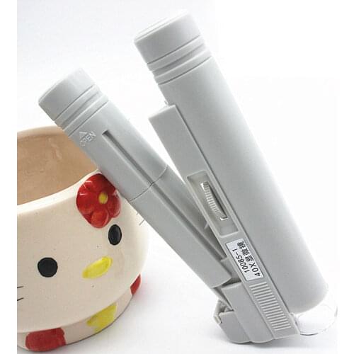 40X Mini Pocket Microscope with LED Light and Reading Scale LED Llumination Magnifier 1DIV/0.05mm Handheld Portable Microscope