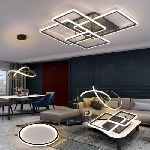 Acrylic LED Chandeliers For Dining Room Kitchen Bedroom Studyroom Foyer Restaurant Villa Office Gallery Hall Indoor Home Lamps