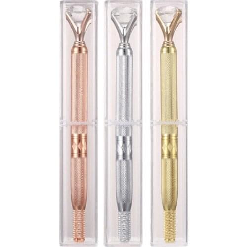 Caneta Tebori Microblading Eyebrow Manual Pen Tattoo Machine For Permanent Makeup Eyebrow Lip Munsu Tebori With Crystal Diamond