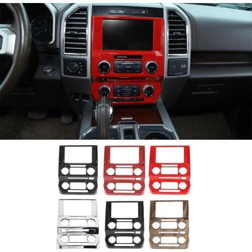 ABS Central Control Navigation GPS Panel Decorative Cover Trim for Ford F150 2015-2021 Interior Accessories
