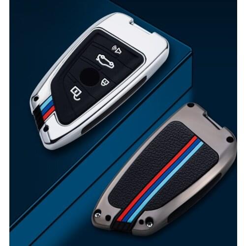 Zinc Alloy Car Key Case For Bmw F20 G20 G30 X1 X3 X4 X5 G05 X6 Keychain Holder Protector Cover Bag Auto Accessory