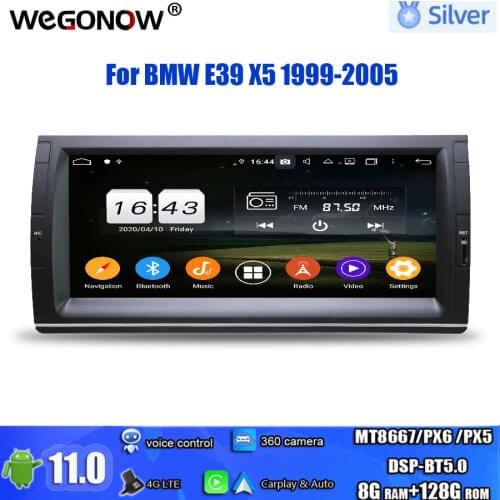 For BMW E39 X5 1999-2005 Wireless Carplay DSP IPS PX6 Android 10.0 4GB + 64GB Car DVD Player RDS Radio GPS map Bluetooth 5.0