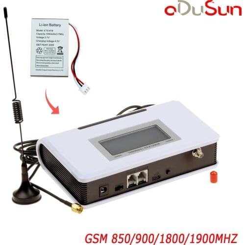 GSM Fixed Wireless Terminal Router 850/900/1800/1900mhz With Battery LCD for Alarm System PABX Elevator IMEI Changeable