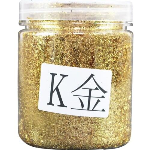 Imitation Gold Leaf Wire,Alloy Thread B Gold ,Gold Foil Wire for Tinsel Wall Decoration,Nail Art,Arts and Crafts,5g