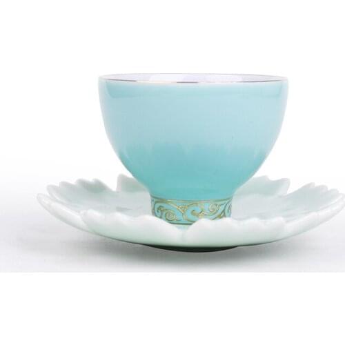 Coffee mugs ceramic teacups, chinese teacup cup and saucer solid colors cups and mugs