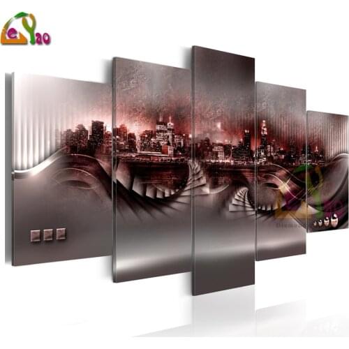 Crimson City Full Square Drill 5D DIY Diamond Painting Multi-Picture Diamond Embroidery Sale Pictures Of Rhinestones Home Decor