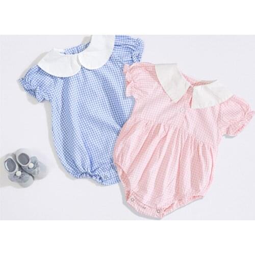 Lovely cozy infant baby jumpsuit toddler boy/girls bodysuit newborn baby romper short sleeve kids onesie children outfits 0-24m