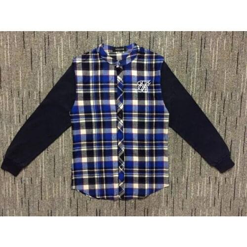 Mens slim shirt Check Button Down Shirt cotton casual good quality fashion Mens Plaid shirt