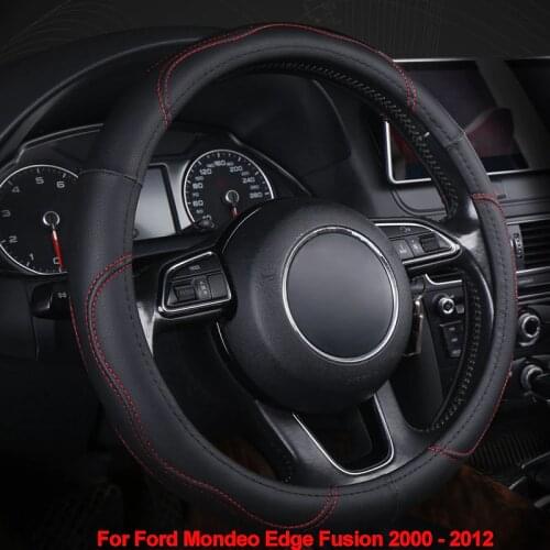 Auto Car Steering Wheel Cover Wrap Non-slip For Ford Mondeo Edge Fusion 2000 2010 2012 Braid on the Steering wheel Funda Volante