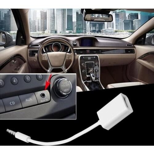 USB 2.0 Female to 3.5mm Male Plug AUX Audio Adapter Cable Converter for Car