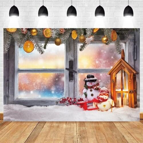 Yeele Christmas Backdrop Photocall Wood Window Glitter Light Baby Party Decor Photography Background Photo Studio Photographic
