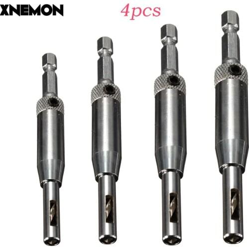 New Arrival 4PC Brass HSS Self Centering Door Hinge Twist Wood Drill Bits 5/64 7/64 9/64 11/64 inch Hinges