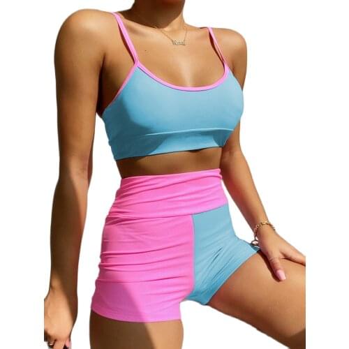 Sexy High Waist Bikini Biquini Split Body Swimsuit Bikini Push Up Swimwear Women