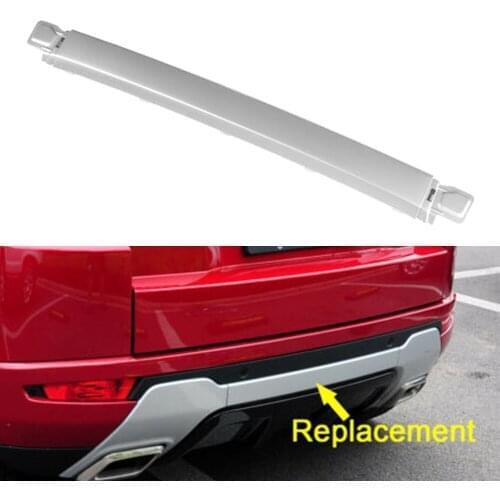 Silver ABS Car Rear Bumper Lower Central Bar Trim Cover For Land Rover Range Rover Evoque 2012 2013 2014 2015 2016 2017 2018