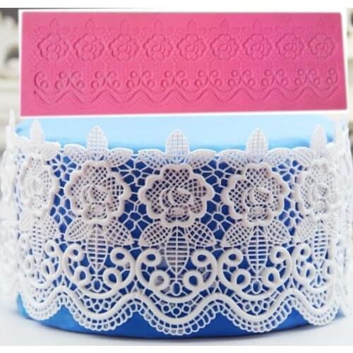 Silicone Mold Cake Lace Mats Mold Silicone Lace Mat Fondant Cake Decorating Tools Wedding Flower Embossing Mould Bakery