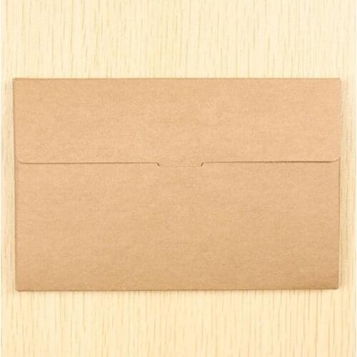 10.2*15.5*0.5cm Kraft Paper Foldable Photo Display Box Postcard Box With Window Greeting Card Party Packaging LX1776