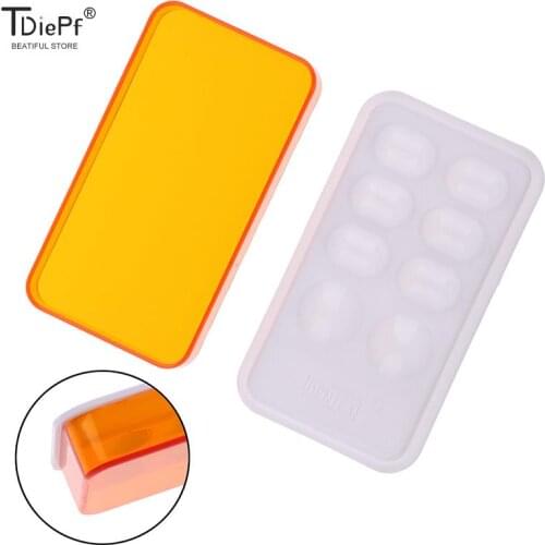 1PCS Dental Palette Resin Mixing Watering Moisturizing Plate With Cover 8 Slot Palette Dental Lab Equipment