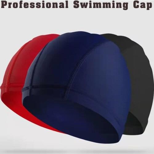 Fabric Protect Ears Long Hair Sports Siwm Pool Swimming Cap Hat Sporty Ultrathin Bathing Caps For Adults Men Women Free Size