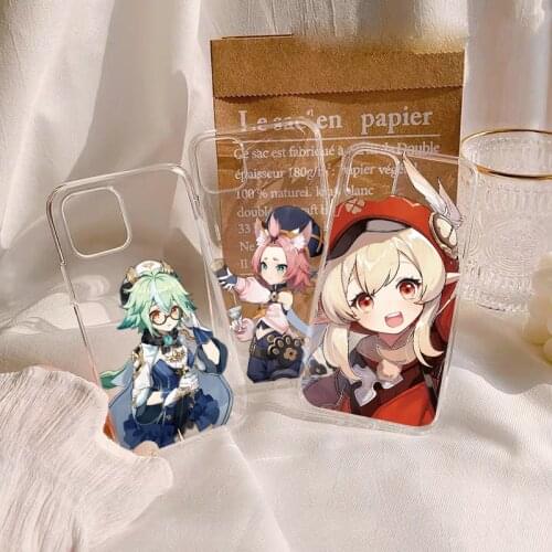 Genshin Impact Phone Case For iPhone 11 12 pro max X XR XS MAX 6s 7 8 plus SE 2020 Game Cover Soft Clear Transparent Shell Funda