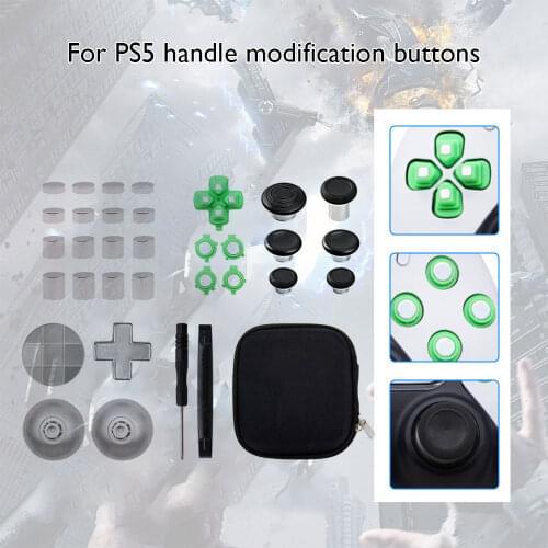 Replacement Gamepad Parts Controller Full Set Bumpers Triggers for PS5 Controller Trigger D-pad Buttons Screwdriver