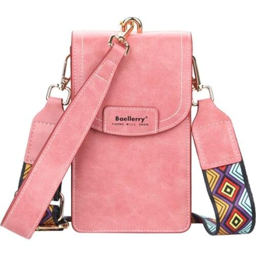 Women Mini Handbag Fashion Wide Strap Shoulder Bag Ladies Flap Long Phone Purses Casual Crossbody Messenger Bags bolso de mujer