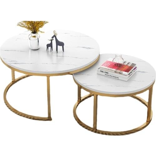 Coffee Tables Storage Simple Modern Home Living Room Round Round Table Basse Combination Furniture