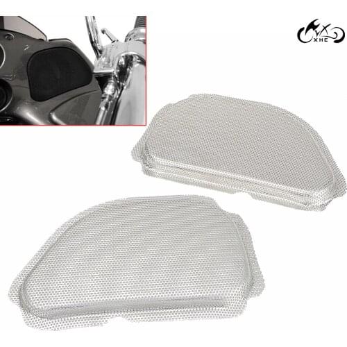 2Pcs Motor Chrome Fairing Mesh Speaker Grills For Harley Road Glide FLTR Custom FLTRX EFI FLTRI Ultra CVO FLTRUSE Ultra FLTRU