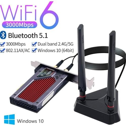 3000mbps sem fio desktop pcie intel ax200 wifi 6 adaptador rgb bluetooth 5.1 2.4g/5ghz 802.11ax pci express wi-fi placa de rede