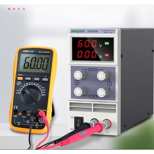 4 Pcs wanptek mini switching DC power supply KPS605D 60V 5A Single Channel adjustable SMPS Digital 0-60V/0-5A 110V-230V