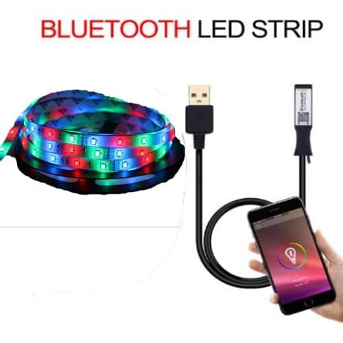 DC5V USB Bluetooth music control SMD 2835 RGB LED light with computer TV music background light bar party party atmosphere light