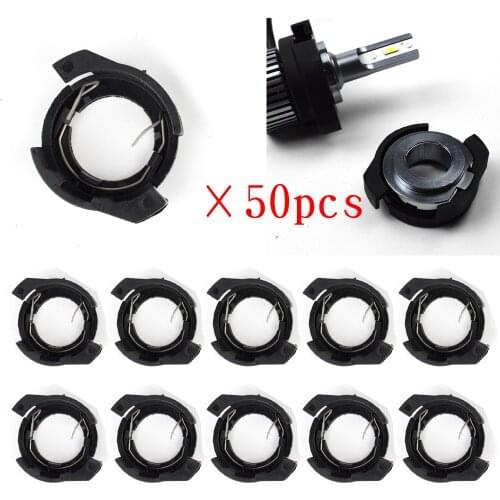 50Pcs Car LED H7 Headlight Adapter Bulb Holders Auto Lamp Light Clip LED Base for Ford KUGA VW Passat B6 for Alfa Romeo D112