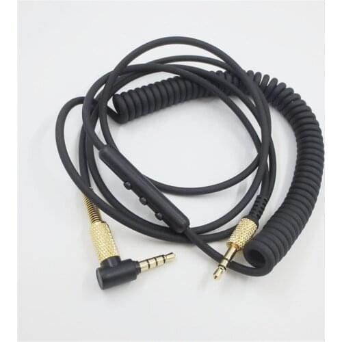 Audio Cable for Marshall Major II Monitor Headphone Replacement Spring Cable Cord with Microphone Volume Control