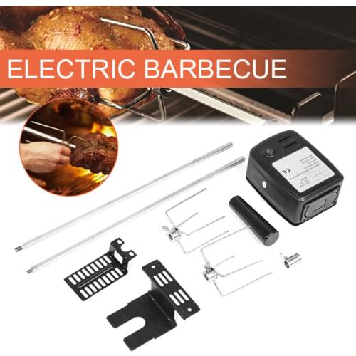 Automatic BBQ Grill Rotisserie Electric BBQ Motor Metal Outdoor Spit Roaster Rod Charcoal Beef Pig Chicken Camping Cooking Tools