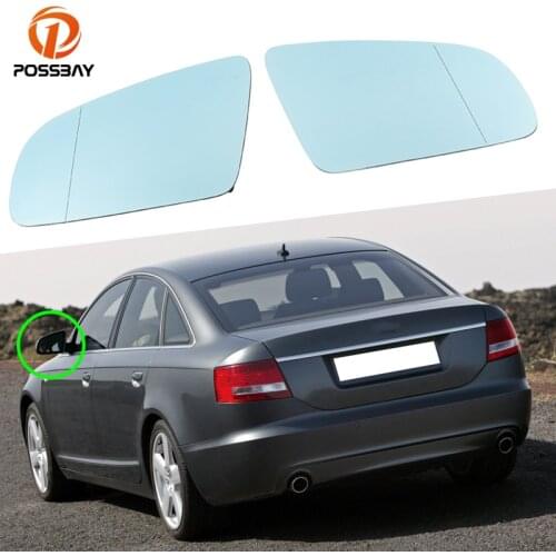POSSBAY Car Side Rear View Mirror Heating Mirror Glass Fit for Audi A4 B6/B7 Sedan/Avant 2002/2003/2004/2005/2006/2007/2008