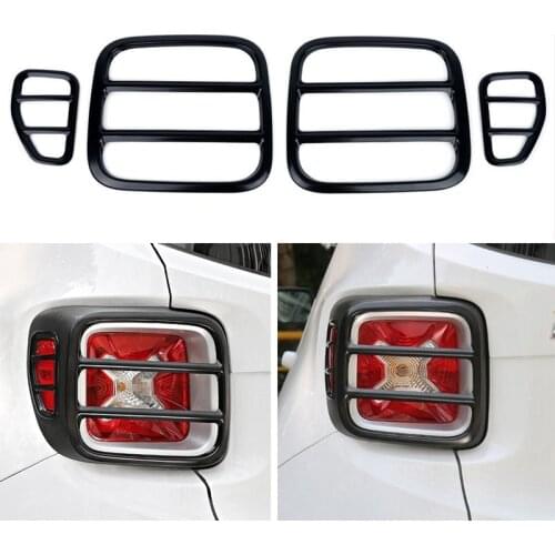 Car Styling Exterior Accessories Metal Car Rear Tail Light Lamp Guard Cover Decoration Sticker for Jeep Renegade 2015 Up