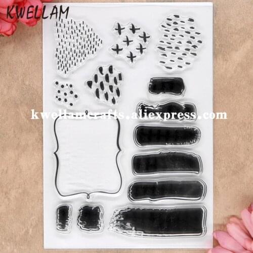 Ink Marks Dots Scrapbook DIY photo cards rubber stamp clear stamps transparent stamp 11x16cm KW8070231