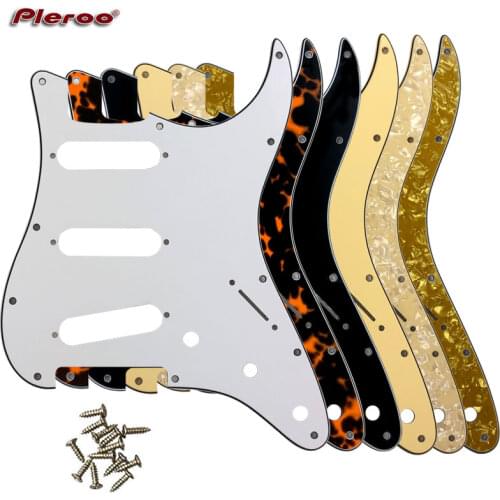 Pleroo Guitar parts For ST Pickups Guitar Pickguard With Three Reverse-Mounted American Vintage ‘65 single-coil Strat pickups