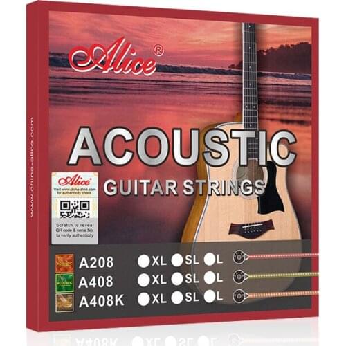 Musical Instrument Parts Guitar Strings Acoustic Stringed Instrument Accessories 012-053 A408 Alice Guitar Strings