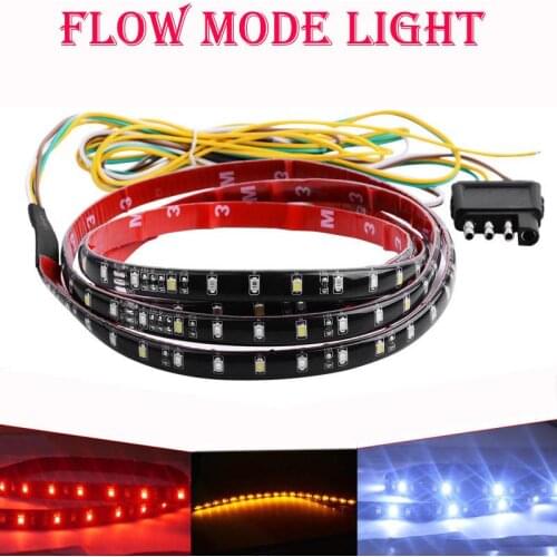 40inch / 60inch Yellow Red White 5 Function Flexible LED Strip Bar Brake Reverse Signal Tail Light For Pickup Car Truck