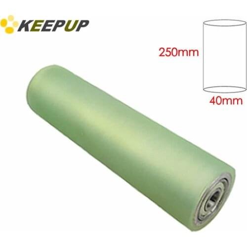 Furniture wheel.Diameter 40mm, length 250mm,PU polyurethane roller with bearing,Soft surface,Pipeline transmission Rubber wheel