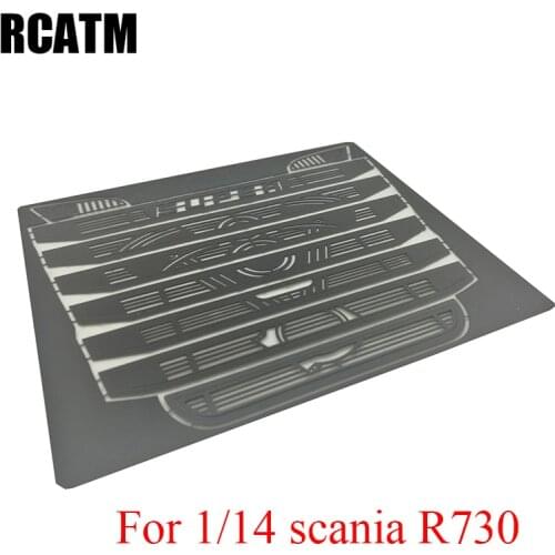 Metal Intake Hood Cover Grille Middle Network for 1/14 Tamiya RC Truck Car SCANIA 730