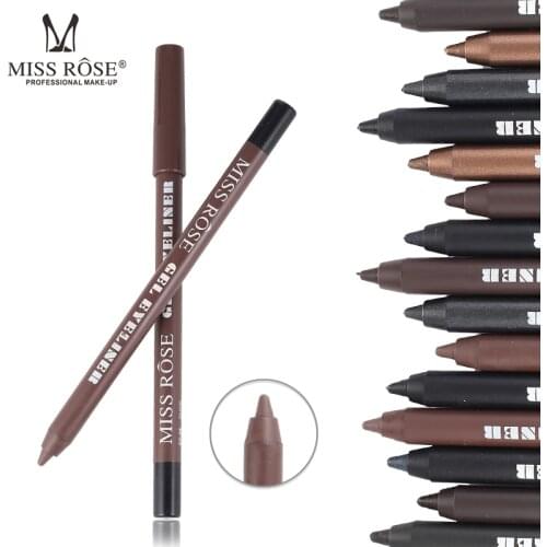 Miss Rose matte eyeshadow eyeliner pencil long lasting shimmer eyeliner gel 8 color waterproof microblading pen MS021