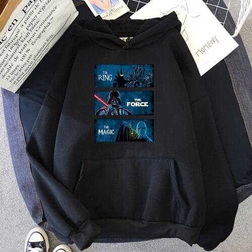 Star Wars Disney Movies Men Hoodies 2021 Funny Cartoon Aesthetic Sweatshirts Darth Vader Graphic Male Pullover Hip Hop Clothes