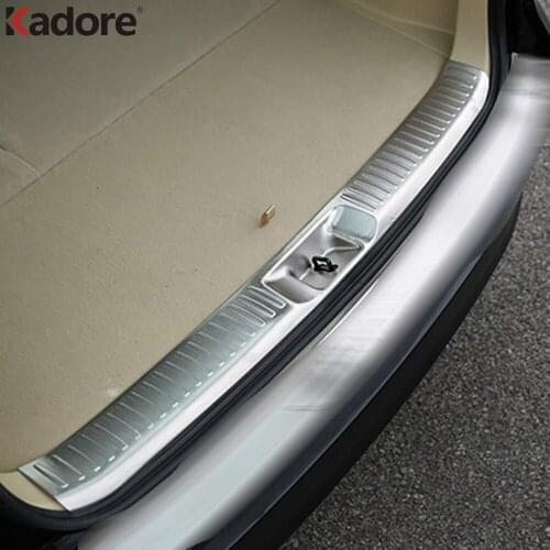 Rear Trunk Bumper Cover Trim For Toyota Highlander 2014 2015 Stainless Steel Tail Gate Door Sill Plate Protector Car Accessories