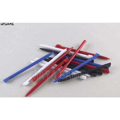OCGAME 1000pcs/lot game console mobile Touch pen for 2DS slots hard plastic stylus black red blue white