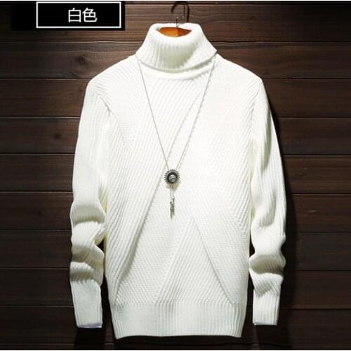 Autumn and winter cashmere thickened turtleneck sweater for men