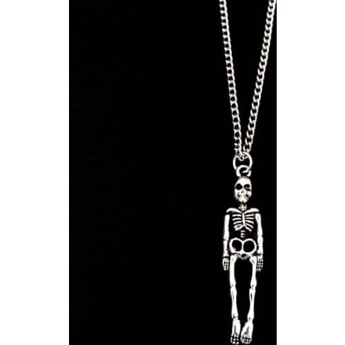 Skeleton Necklace, Skeleton Choker, Witchy Jewelry, Skeleton Pendant, 90s Jewelry, Grunge Jewelry, Gothic Choker,skull necklace