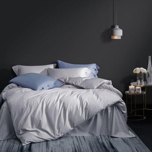 Egyptian Cotton Duvet Cover Luxury Solid Color Quilt Cover Single Double Queen King Size Bedding Cover